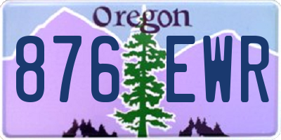 OR license plate 876EWR
