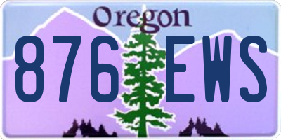 OR license plate 876EWS