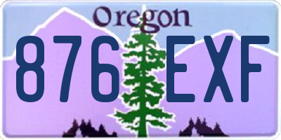 OR license plate 876EXF