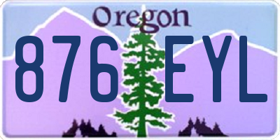 OR license plate 876EYL