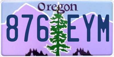 OR license plate 876EYM