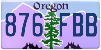 OR license plate 876FBB