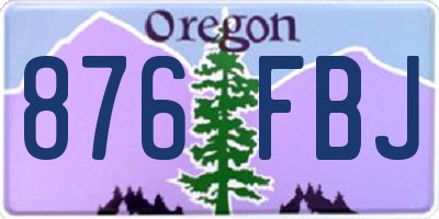 OR license plate 876FBJ
