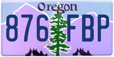 OR license plate 876FBP