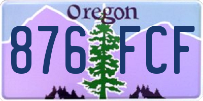OR license plate 876FCF