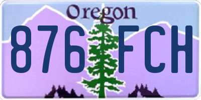 OR license plate 876FCH