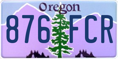 OR license plate 876FCR
