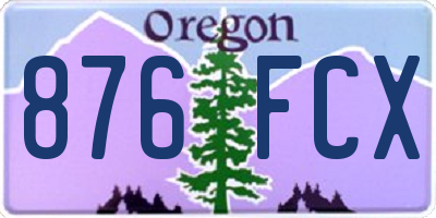 OR license plate 876FCX