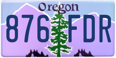 OR license plate 876FDR