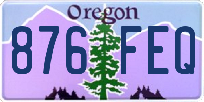 OR license plate 876FEQ
