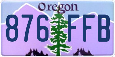 OR license plate 876FFB