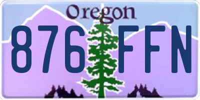 OR license plate 876FFN