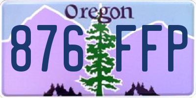 OR license plate 876FFP