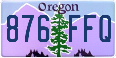 OR license plate 876FFQ