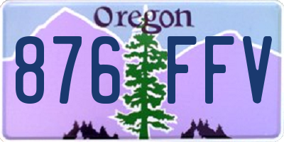 OR license plate 876FFV