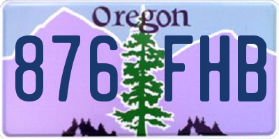 OR license plate 876FHB