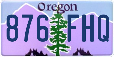 OR license plate 876FHQ
