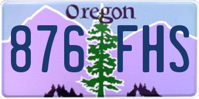 OR license plate 876FHS
