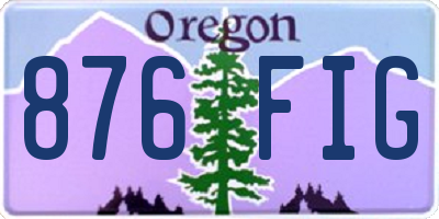 OR license plate 876FIG