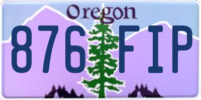 OR license plate 876FIP