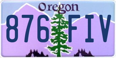 OR license plate 876FIV