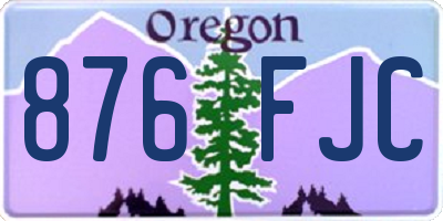 OR license plate 876FJC