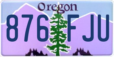 OR license plate 876FJU