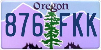 OR license plate 876FKK