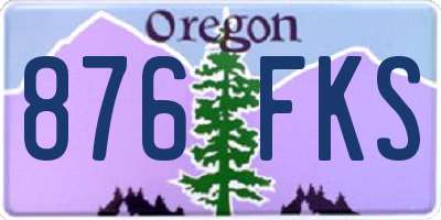 OR license plate 876FKS