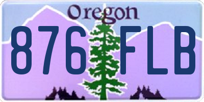 OR license plate 876FLB