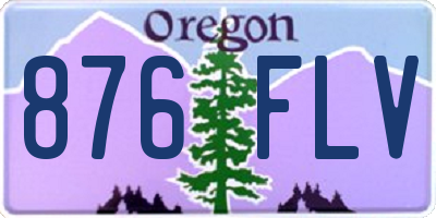 OR license plate 876FLV