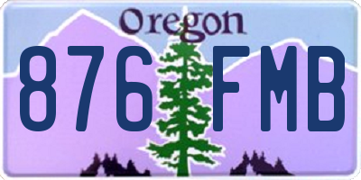 OR license plate 876FMB