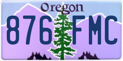 OR license plate 876FMC