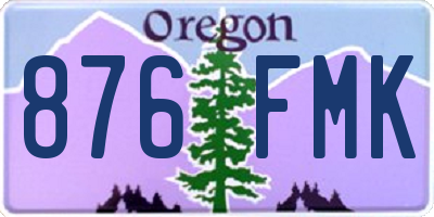 OR license plate 876FMK