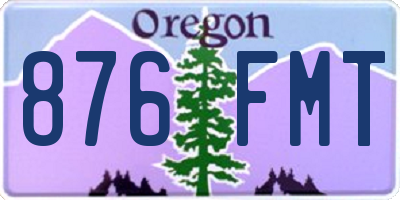 OR license plate 876FMT