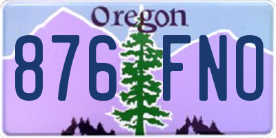 OR license plate 876FNO