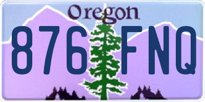 OR license plate 876FNQ
