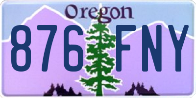OR license plate 876FNY