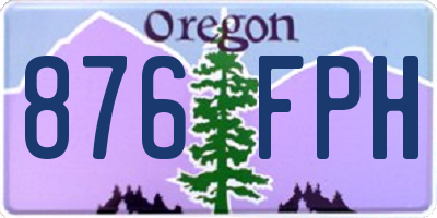 OR license plate 876FPH
