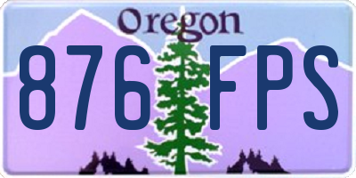 OR license plate 876FPS