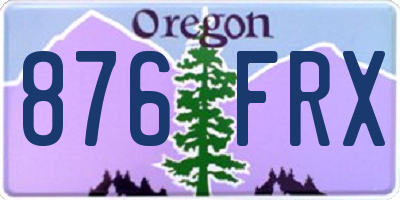 OR license plate 876FRX