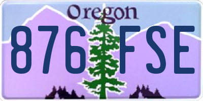 OR license plate 876FSE