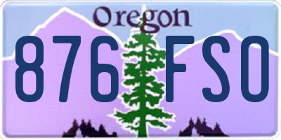 OR license plate 876FSO
