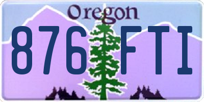 OR license plate 876FTI