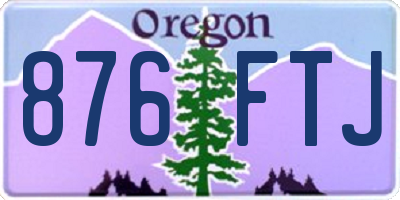 OR license plate 876FTJ