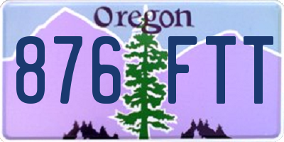 OR license plate 876FTT