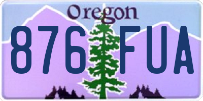 OR license plate 876FUA