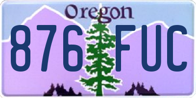 OR license plate 876FUC