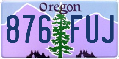 OR license plate 876FUJ