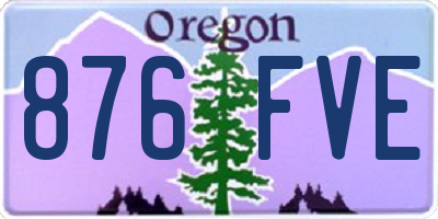 OR license plate 876FVE